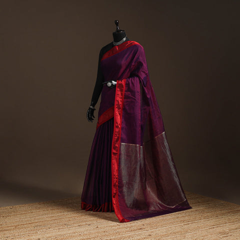 Handloom tissue zari chanderi silk saree 12 - handcrafted