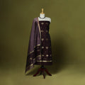 Handloom zari buti chanderi silk 2pc unstitched dress
