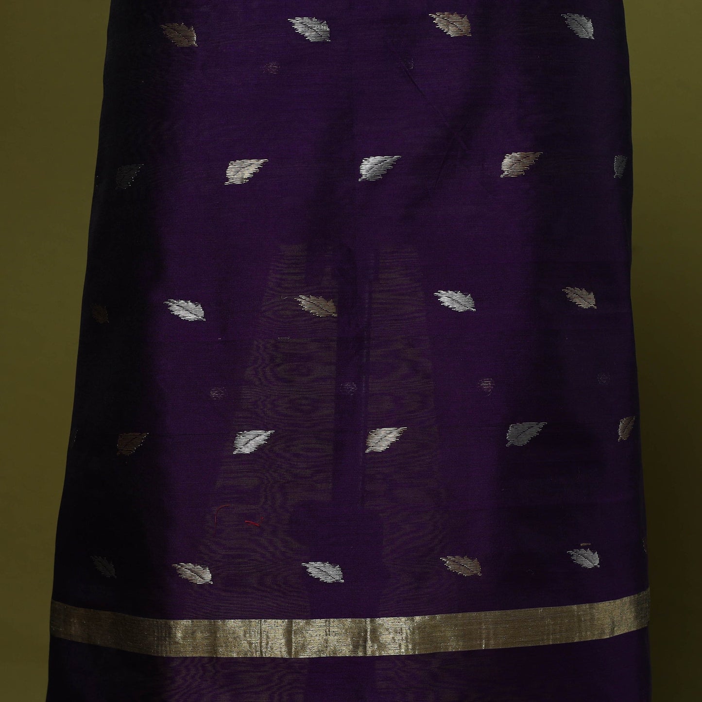 Handloom zari buti chanderi silk 2pc unstitched dress