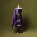 Handloom zari buti chanderi silk 2pc unstitched dress