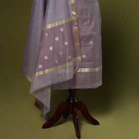 Handloom zari buti chanderi silk 2pc unstitched dress