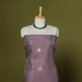Handloom zari buti chanderi silk 2pc unstitched dress