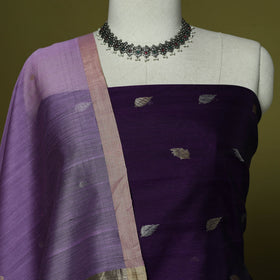 Handloom zari buti chanderi silk 2pc unstitched dress