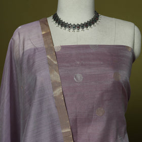 Handloom zari buti chanderi silk 2pc unstitched dress
