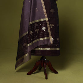 Handloom zari buti chanderi silk 2pc unstitched dress