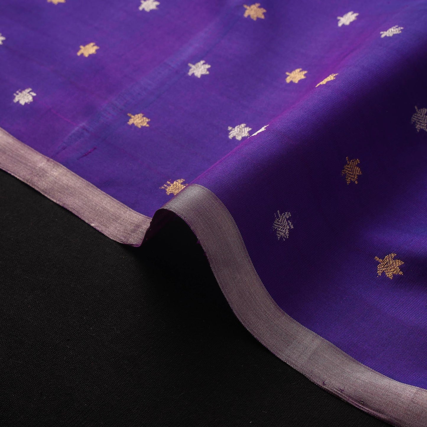 Handloom zari buti pure chanderi silk fabric 10