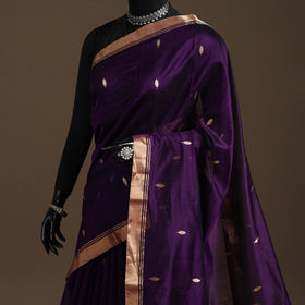 Handloom zari work chanderi silk saree 22 - handcrafted