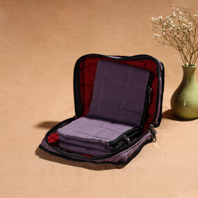  Purple Handmade 4 Pockets Cotton Jewellery Bag