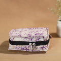 Purple Handmade 4 Pockets Cotton Jewelry Bag 07