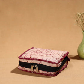 Purple Handmade Cotton Jewelry Bag - 4 Pockets | iTokri