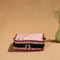 Purple Handmade Cotton Jewelry Bag - 4 Pockets | iTokri