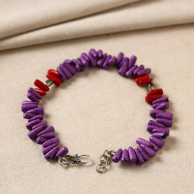   Handmade Beads & Metal Anklet 06 