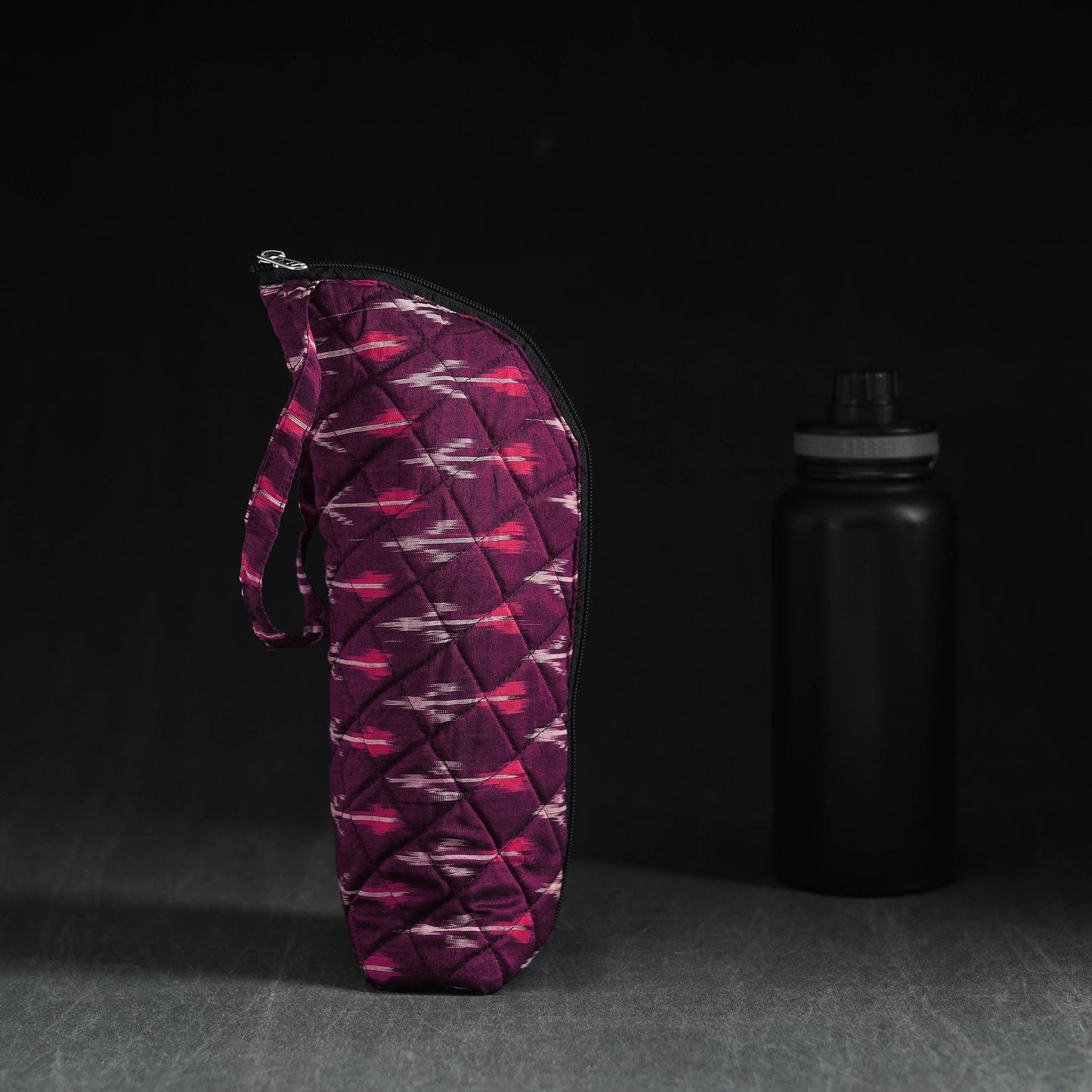  Purple Handmade Cotton 1L Water Bottle Cover