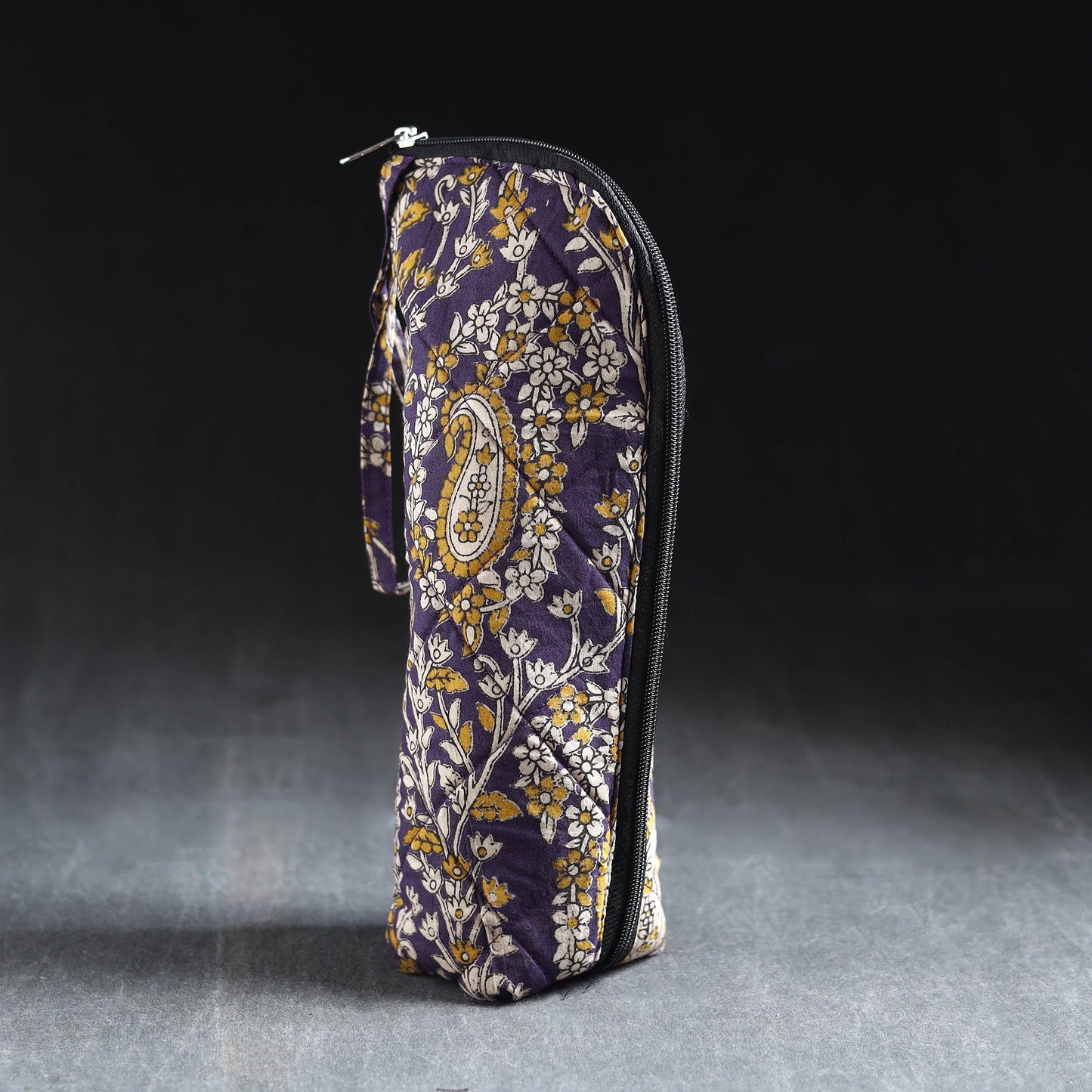 Purple Handmade Cotton 1L Water Bottle Cover