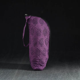 Purple Handmade Cotton 1L Water Bottle Cover