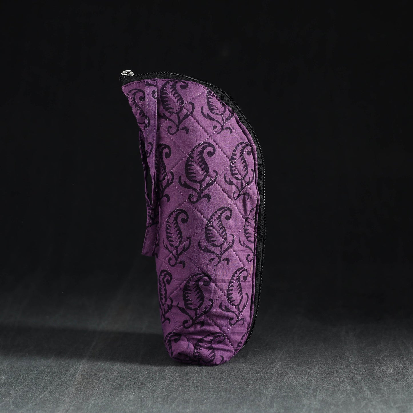 Purple Handmade Cotton 1L Water Bottle Cover