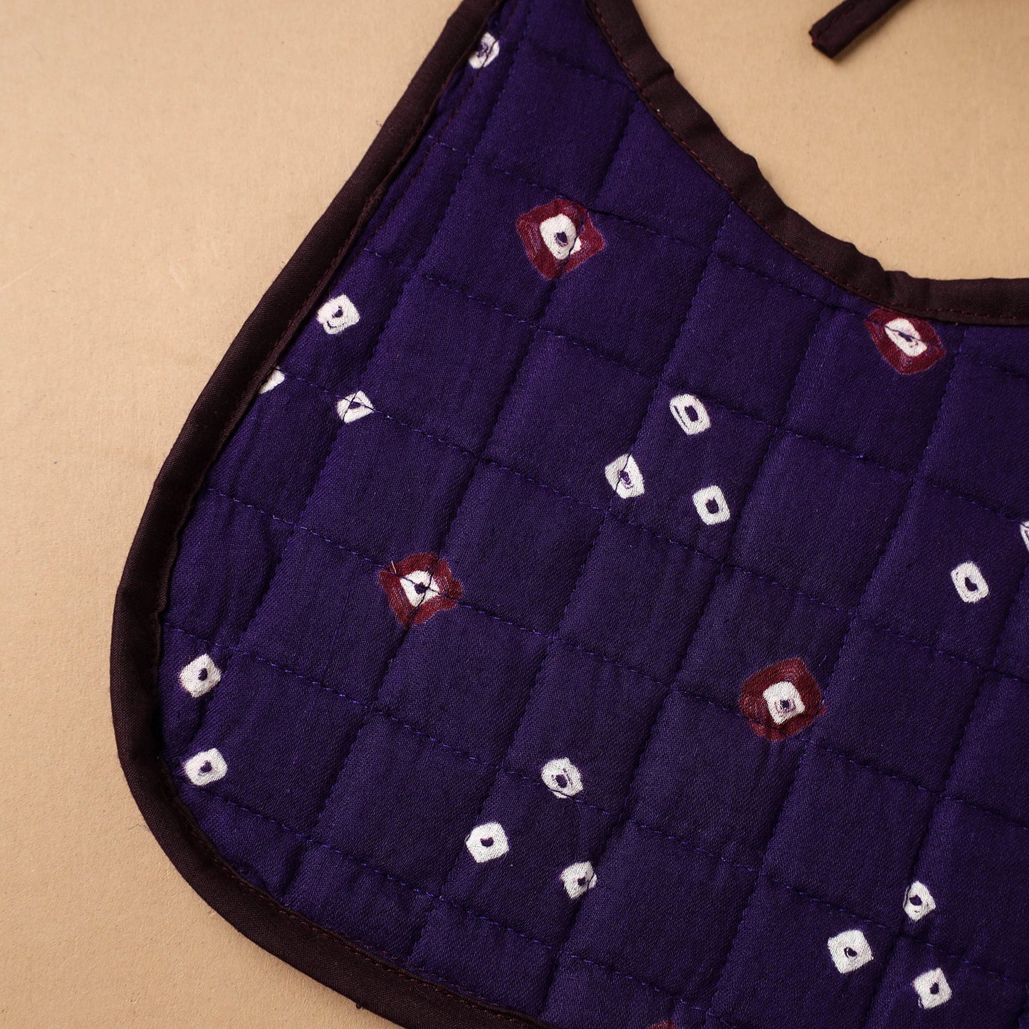 Purple Handmade Cotton Baby Bib