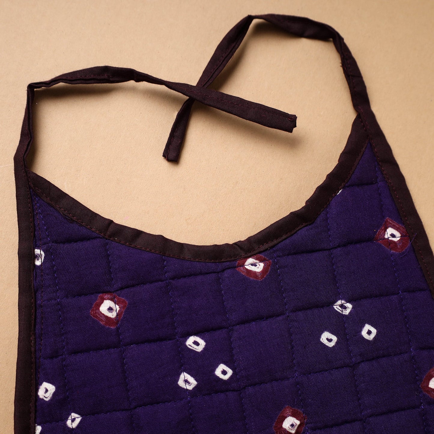 Purple Handmade Cotton Baby Bib