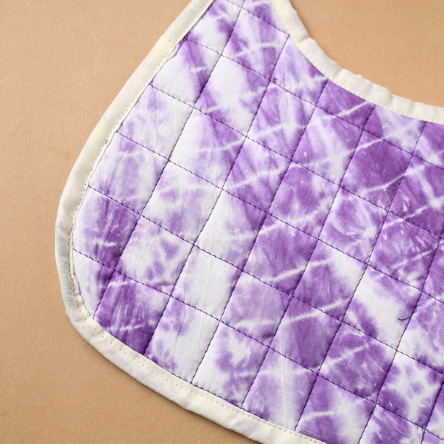 Purple Handmade Cotton Baby Bib
