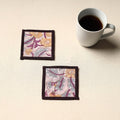 Purple Handmade Cotton Coasters (Set of 2)