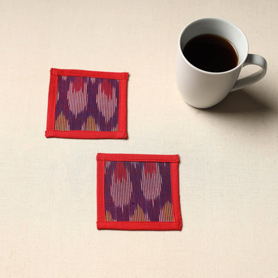 Purple Handmade Cotton Coasters (Set of 2)
