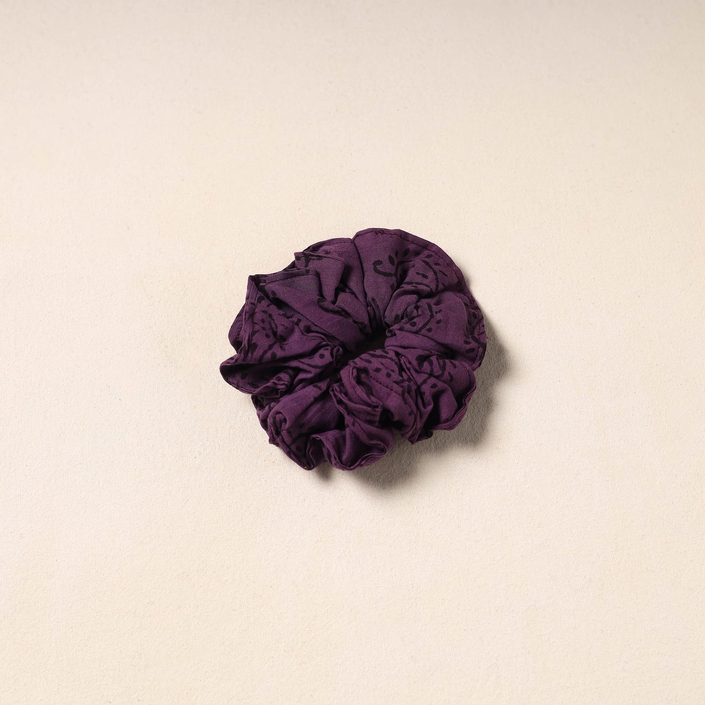 Purple Handmade Cotton Elastic Rubber Band/Scrunchie