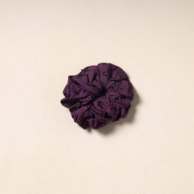 Purple Handmade Cotton Elastic Rubber Band/Scrunchie