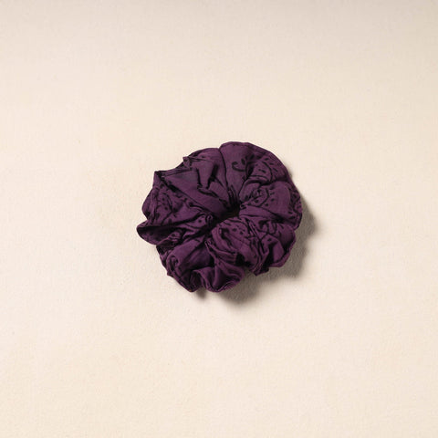 Purple Handmade Cotton Elastic Rubber Band/Scrunchie