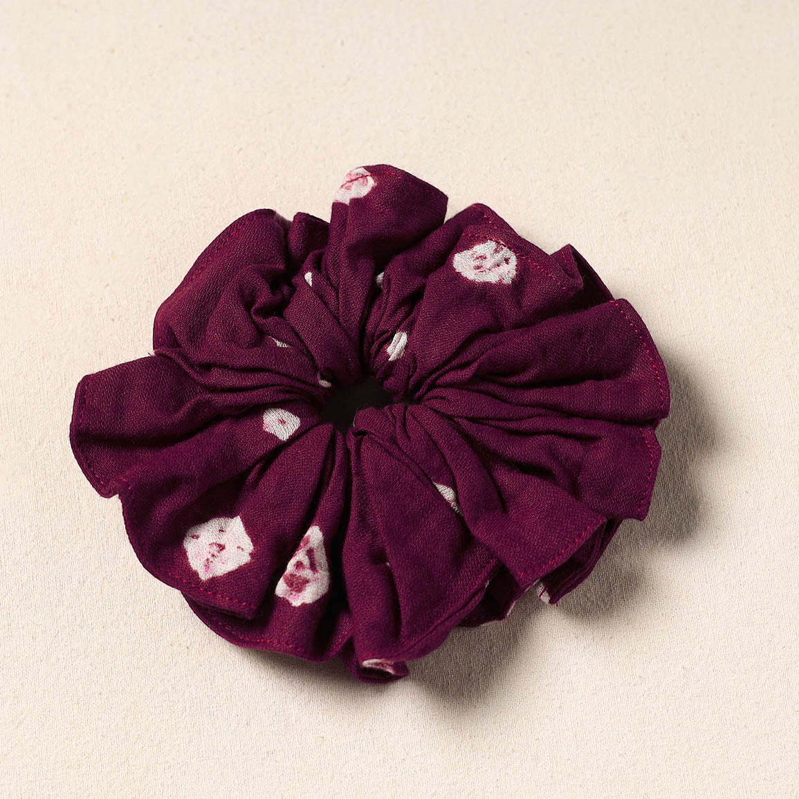 Purple Handmade Cotton Elastic Rubber Band/Scrunchie