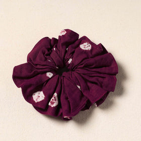 Purple Handmade Cotton Elastic Rubber Band/Scrunchie