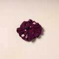 Purple Handmade Cotton Elastic Rubber Band/Scrunchie