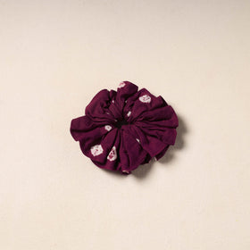Purple Handmade Cotton Elastic Rubber Band/Scrunchie