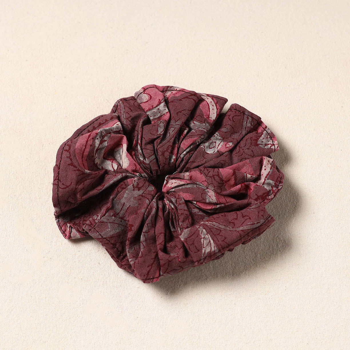 Purple Handmade Cotton Elastic Rubber Band/Scrunchie