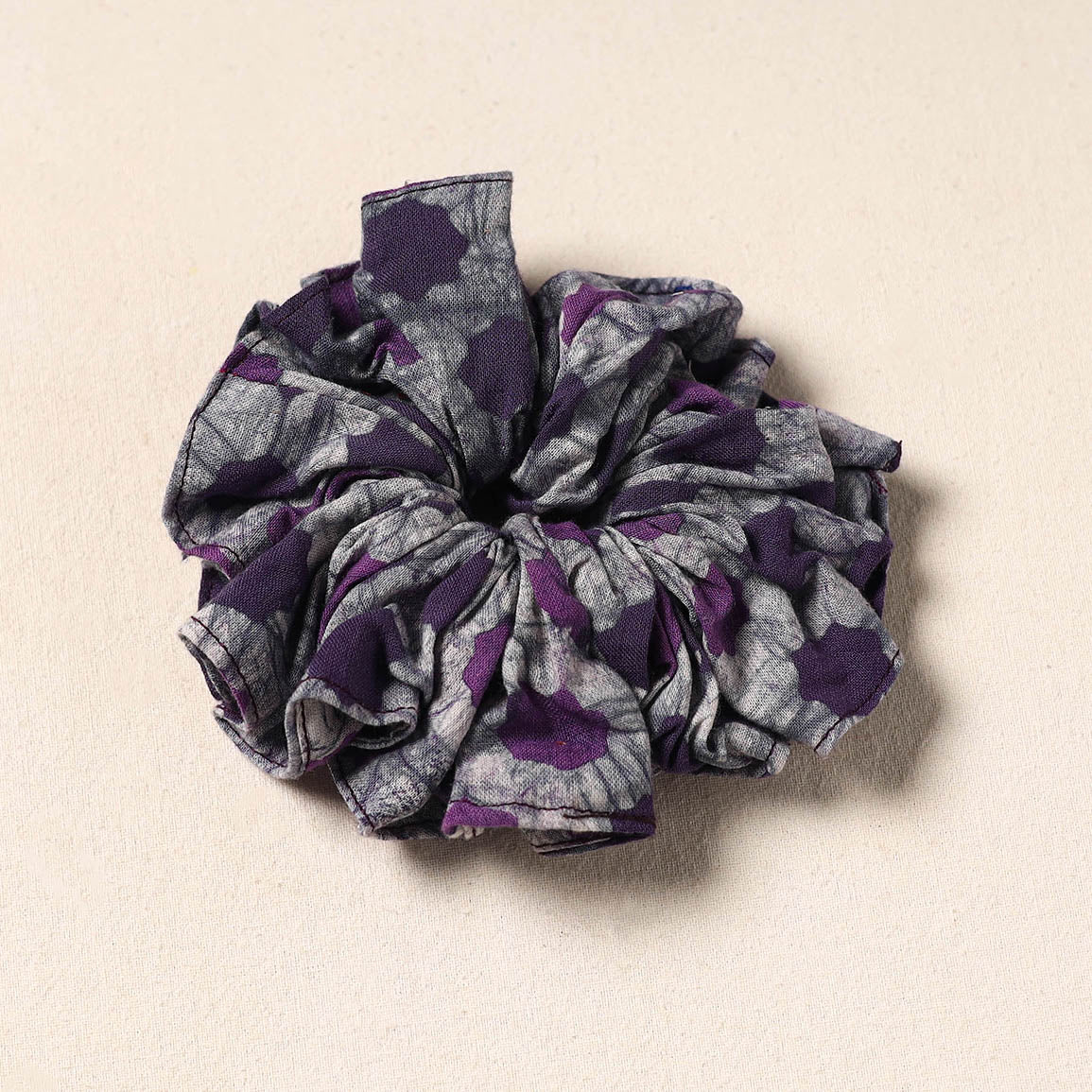 Purple Handmade Cotton Elastic Rubber Band/Scrunchie