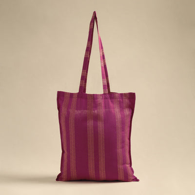 Purple Handmade Cotton Jhola Bag