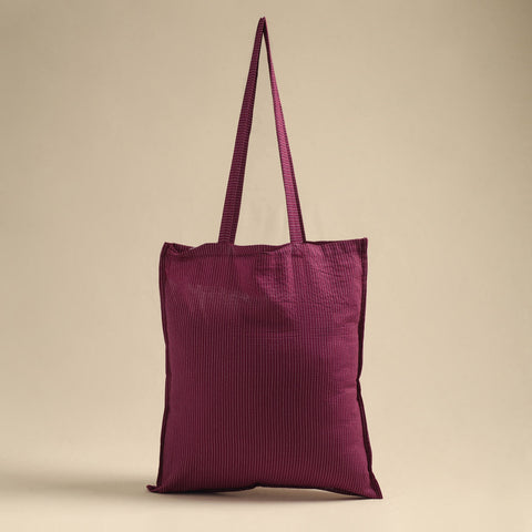 Purple Handmade Cotton Jhola Bag