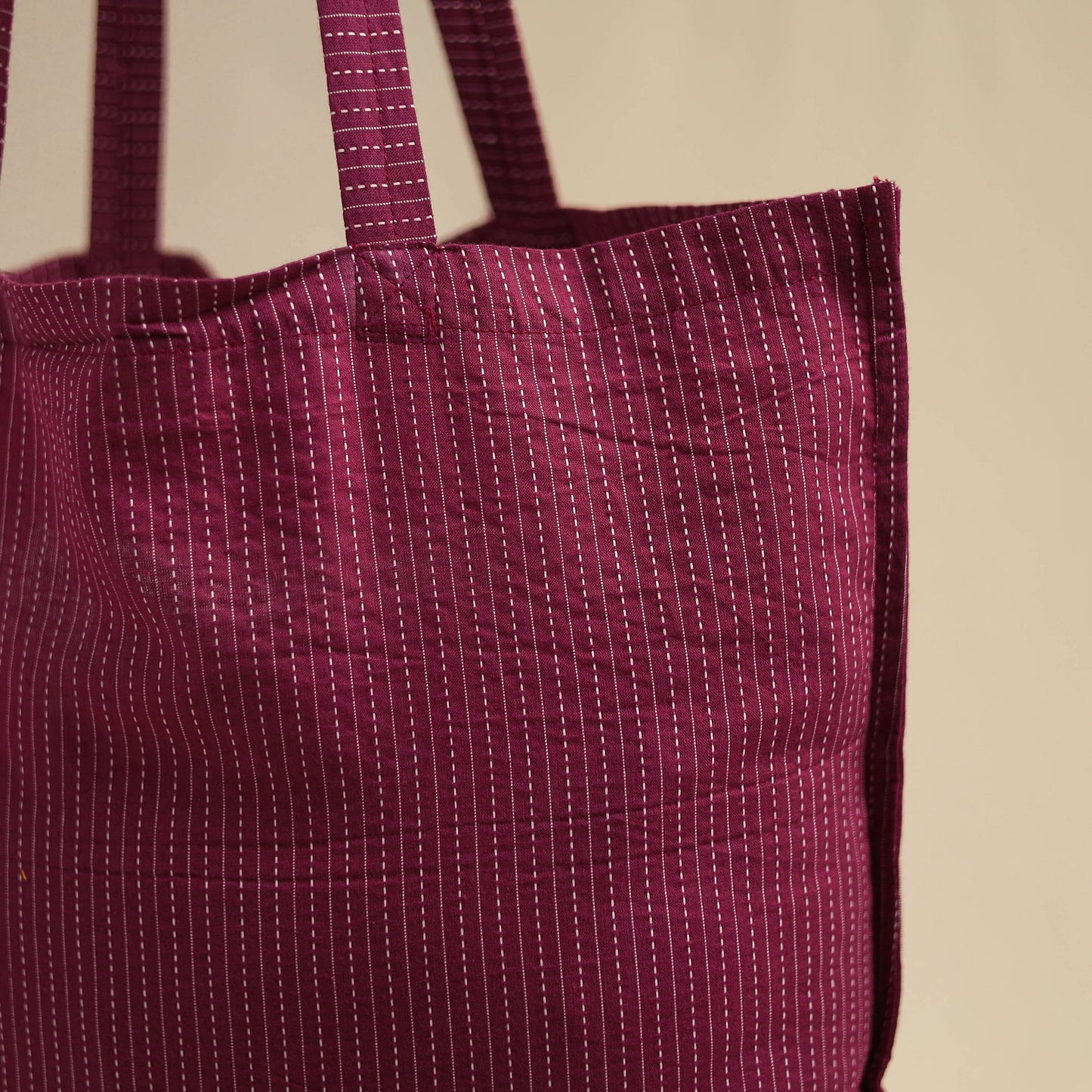 Purple Handmade Cotton Jhola Bag