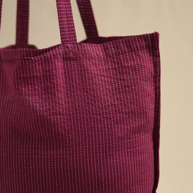 Purple Handmade Cotton Jhola Bag