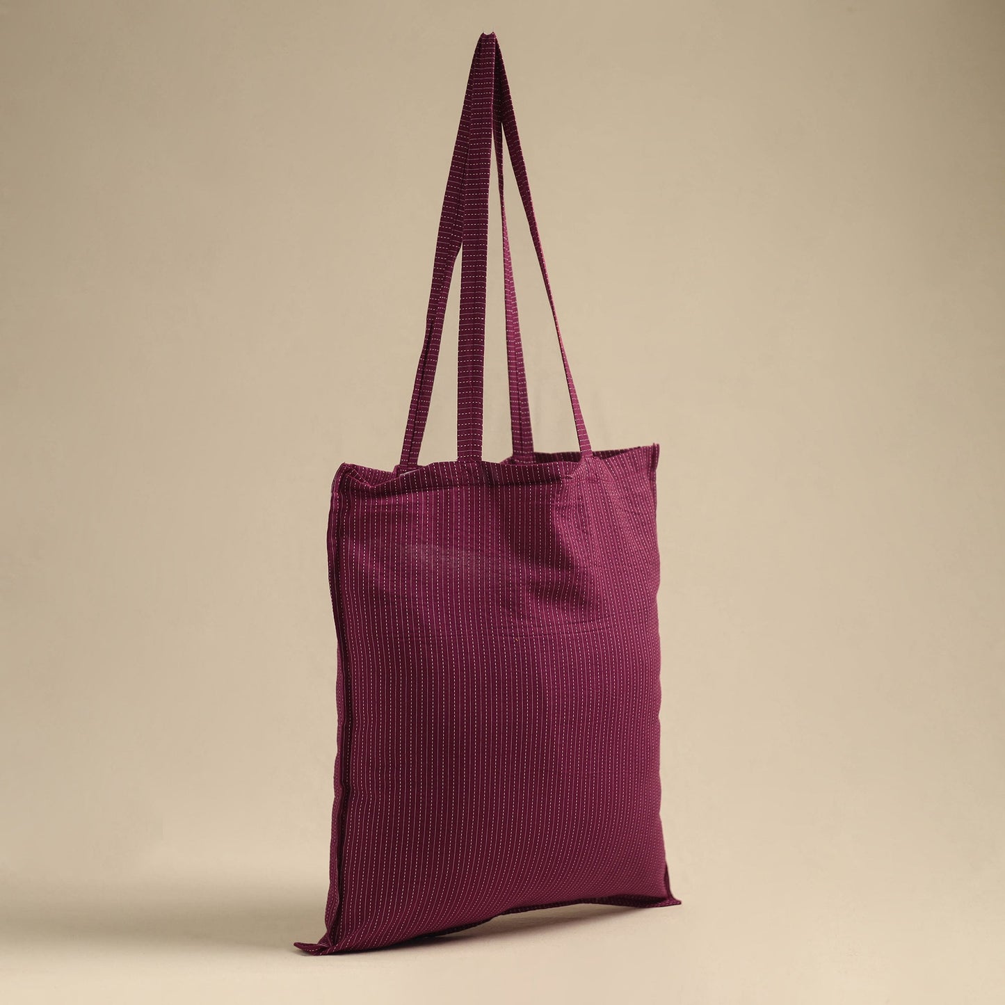 Purple Handmade Cotton Jhola Bag