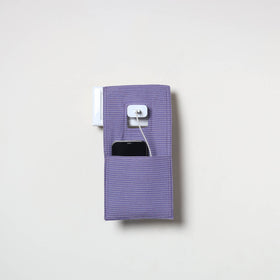 Purple Handmade Cotton Mobile Charging Holder