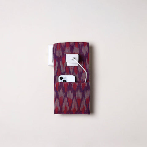 Purple Handmade Cotton Mobile Charging Holder