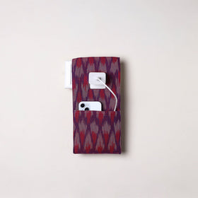 Purple Handmade Cotton Mobile Charging Holder