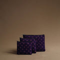 Purple - handmade cotton multipurpose utility pouches (set