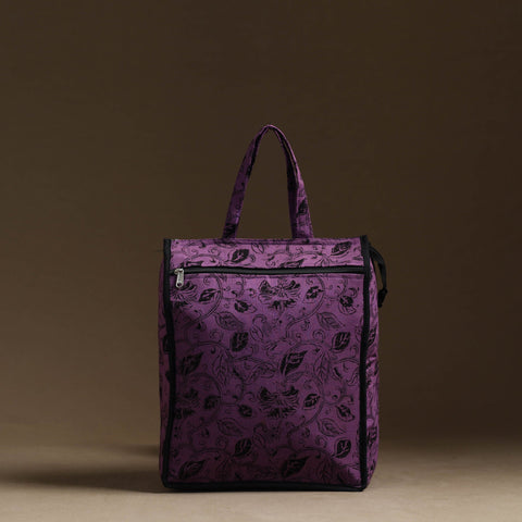 Purple Handmade Cotton Shopping Hand bag