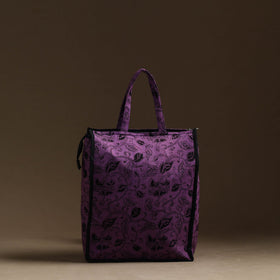 Purple Handmade Cotton Shopping Hand bag