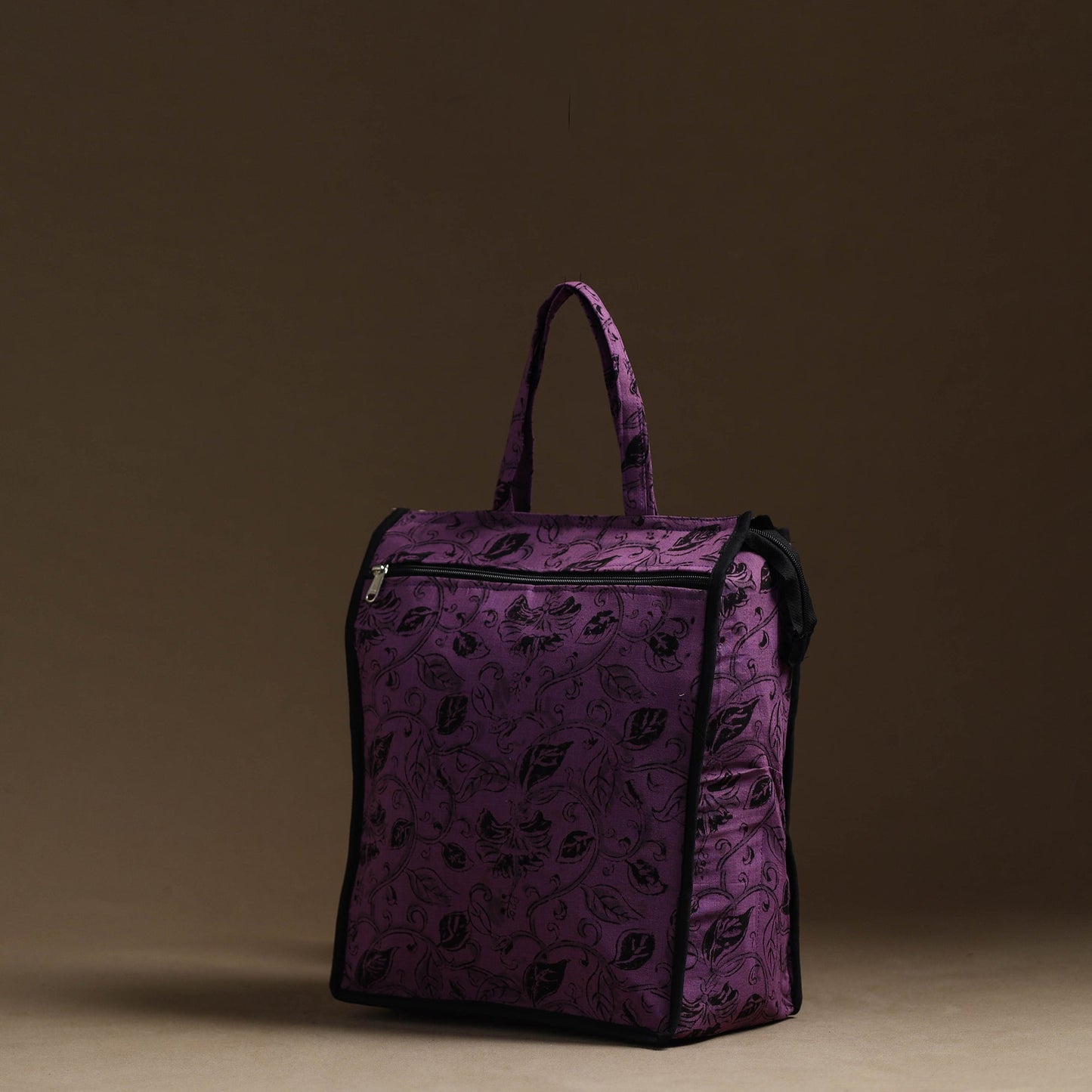 Purple Handmade Cotton Shopping Hand bag
