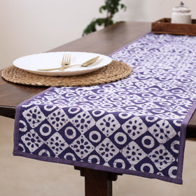 Purple Handmade Cotton Table Runner