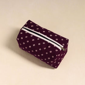  Purple Handmade Cotton Toiletry Bag 