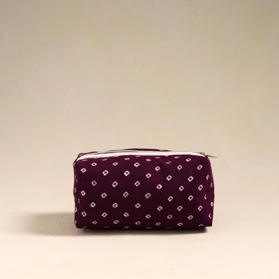  Purple Handmade Cotton Toiletry Bag 