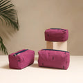 Purple - handmade cotton toiletry bags (set of 3) 04